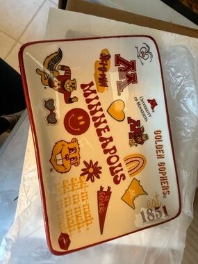 University of Minnesota Golden Gophers Ceramic Tray - Maroon & Gold